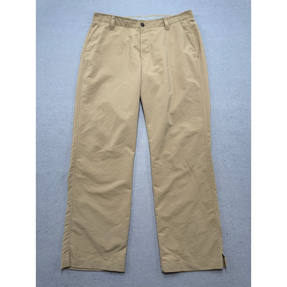 Under Armour Golf Pants Men's 36x30 Brown Loose Fit Straight Leg Performance